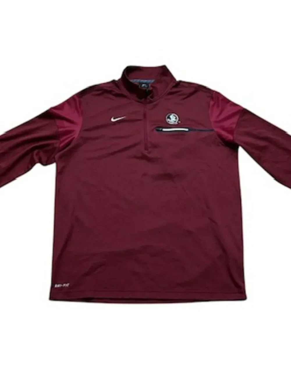 Florida State University Seminoles Nike 1/4 Zip Jacket Mens L Dri-Fit Pullover - Picture 3 of 6